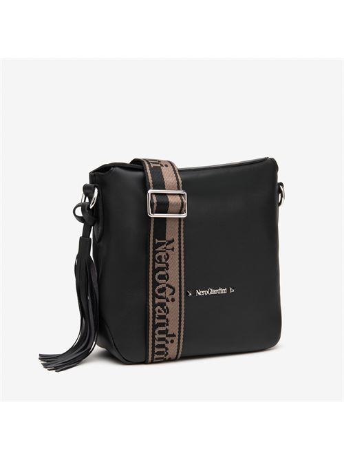 borsa a tracolla da donna in pelle nera NERO GIARDINI | E543917D100